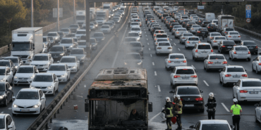 Esenlerde-Seyir-Halindeki-Otobus-Kule-Dondu-Trafik-Kilitlendi-gemini