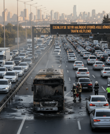 Esenlerde-Seyir-Halindeki-Otobus-Kule-Dondu-Trafik-Kilitlendi-gemini